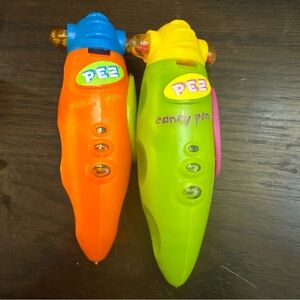 Set Of 2 Vintage PEZ Candy Pens, Opened — See Photos